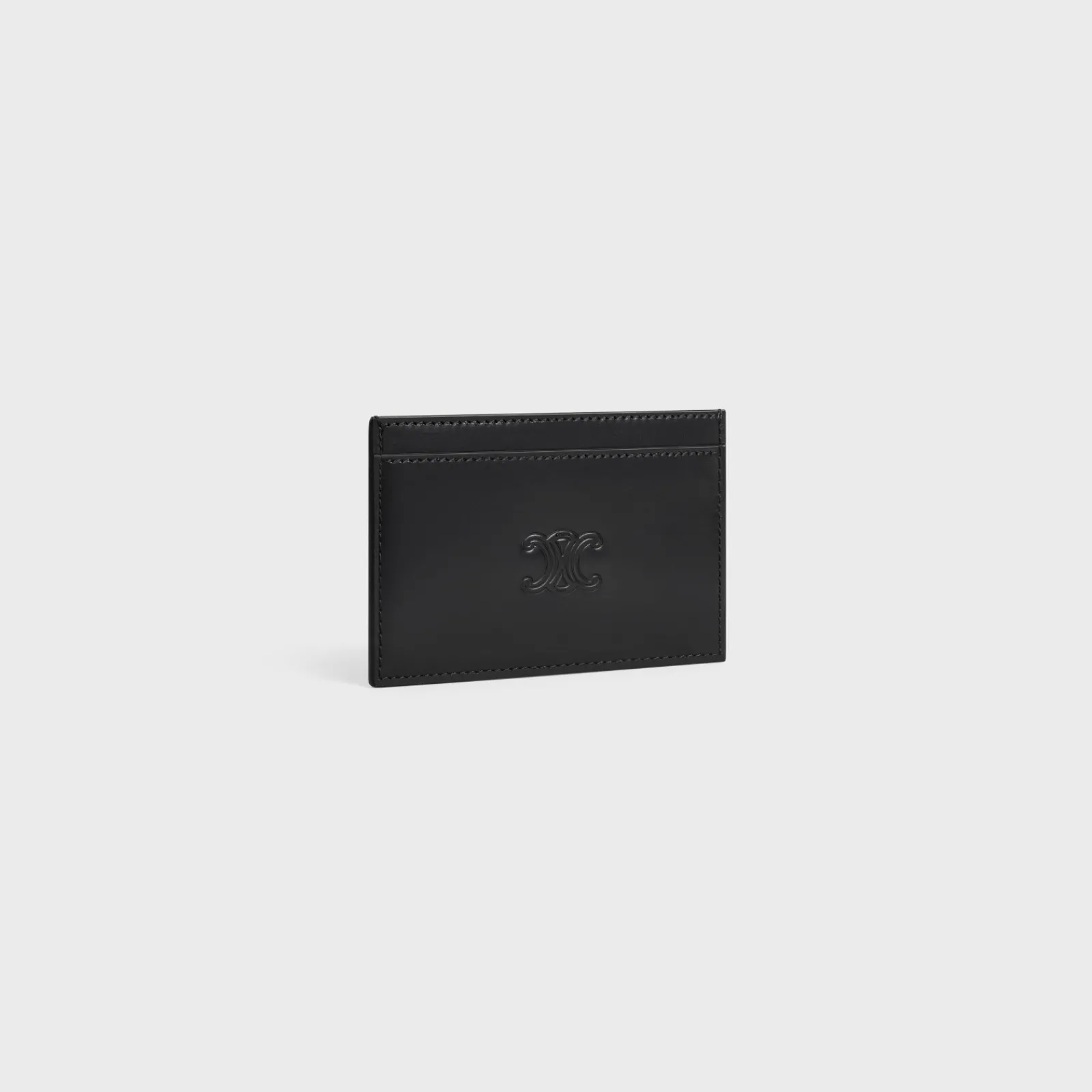 New Card holder in Satinated calfskin with triomphe embossed Essentials | Categories·Oin And Card Holders