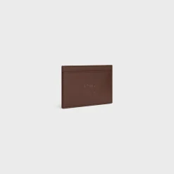 Online Card holder in Satinated calfskin with triomphe embossed Categories·Oin And Card Holders