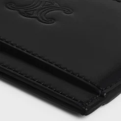 New Card holder in Satinated calfskin with triomphe embossed Essentials | Categories·Oin And Card Holders