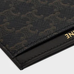 Sale Card holder in Triomphe Canvas and calfskin Triomphe Canvas | Essentials