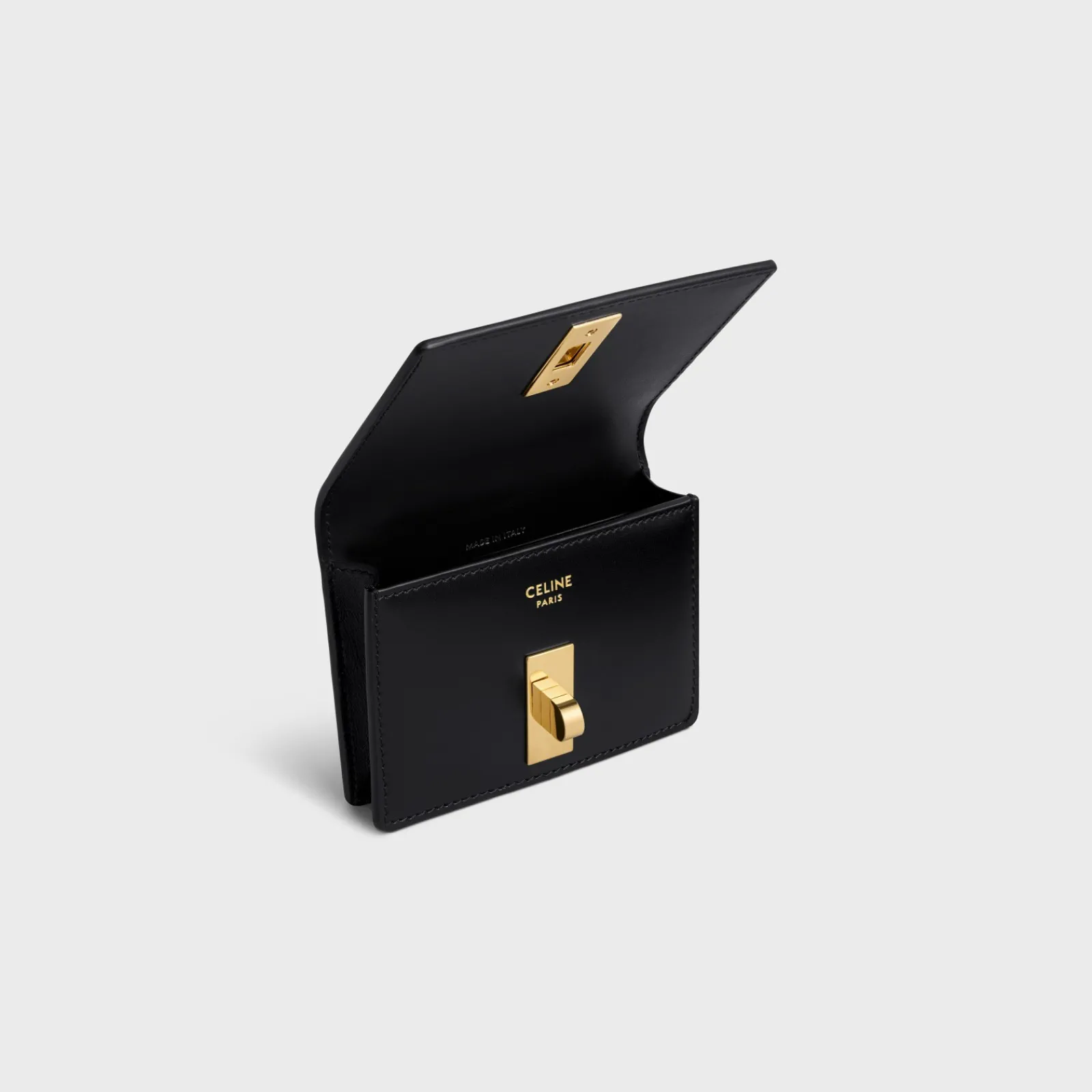 Online 16 CARD HOLDER WITH FLAP in SHINY CALFSKIN Women 16 | Categories·Coin And Card Holders