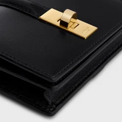 Online 16 CARD HOLDER WITH FLAP in SHINY CALFSKIN Women 16 | Categories·Coin And Card Holders