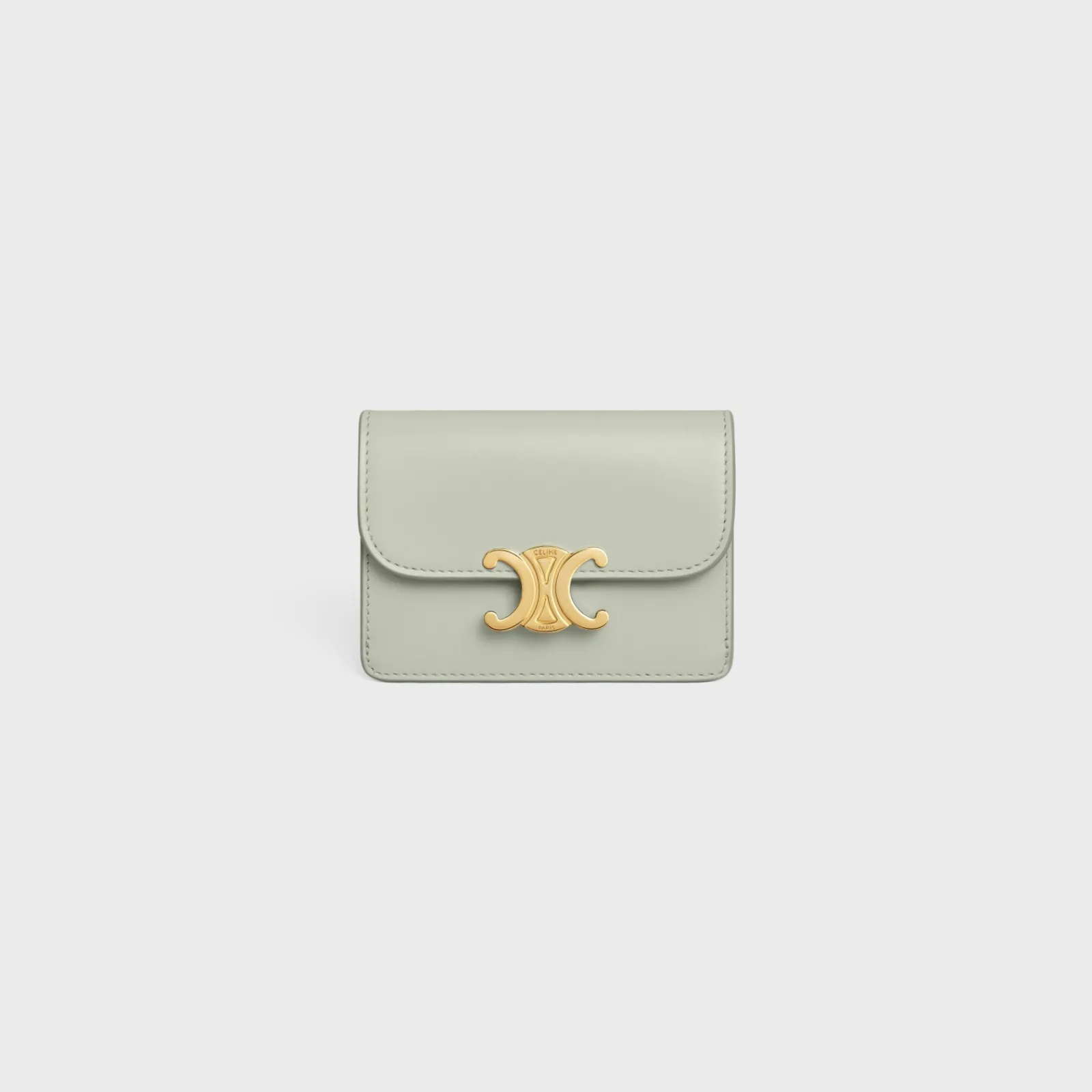 Fashion CARD HOLDER WITH FLAP TRIOMPHE in Shiny calfskin Women Triomphe | Categories·Coin And Card Holders