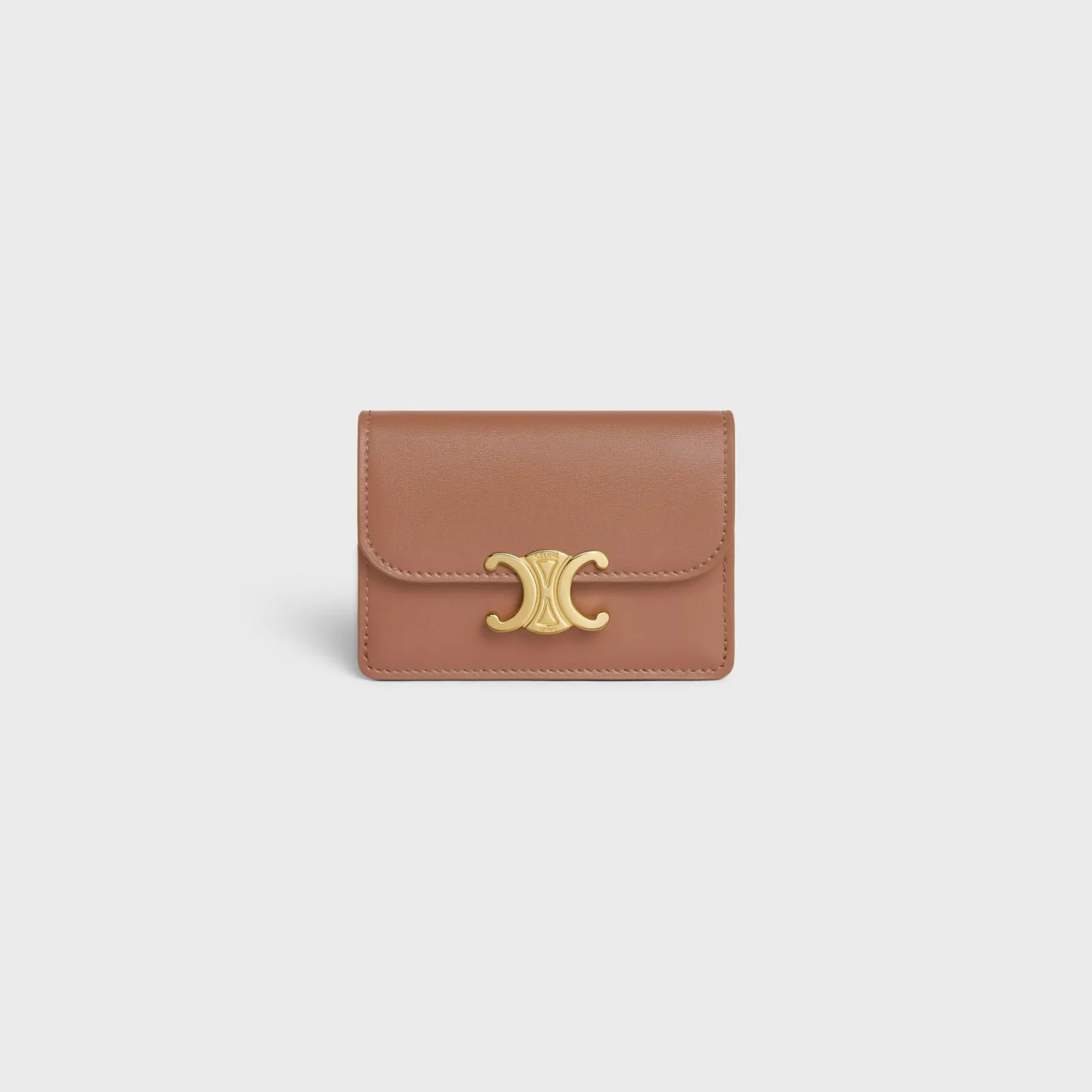 Fashion CARD HOLDER WITH FLAP TRIOMPHE in Shiny calfskin Women Triomphe | Categories·Coin And Card Holders