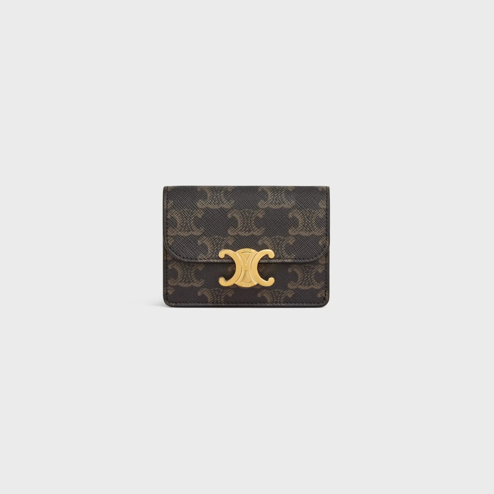 Best CARD HOLDER WITH FLAP TRIOMPHE in Triomphe Canvas Women Triomphe Canvas | Categories·Coin And Card Holders