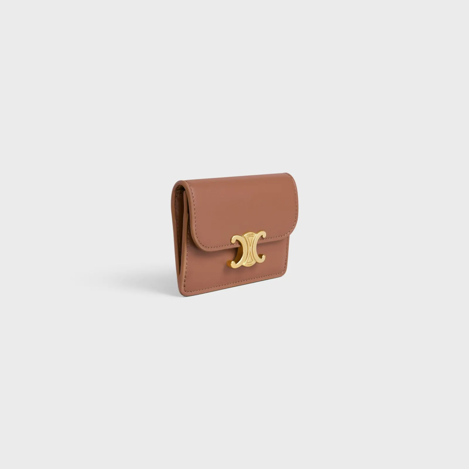 Fashion CARD HOLDER WITH FLAP TRIOMPHE in Shiny calfskin Women Triomphe | Categories·Coin And Card Holders