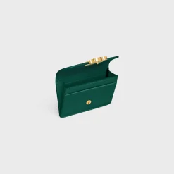 Discount CARD HOLDER WITH FLAP TRIOMPHE in Shiny calfskin Women Triomphe | Categories·Coin And Card Holders