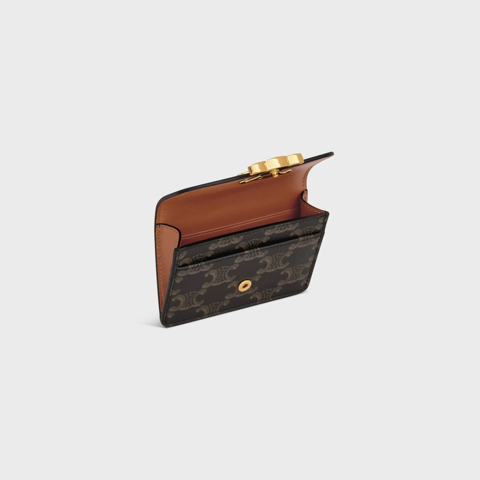 Best CARD HOLDER WITH FLAP TRIOMPHE in Triomphe Canvas Women Triomphe Canvas | Categories·Coin And Card Holders