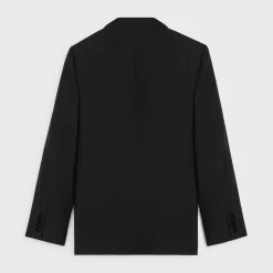 Fashion carnaby jacket in striped wool gabardine Jackets & Trousers