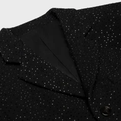 Discount carnaby jacket with rhinestones in double-face wool Jackets & Trousers