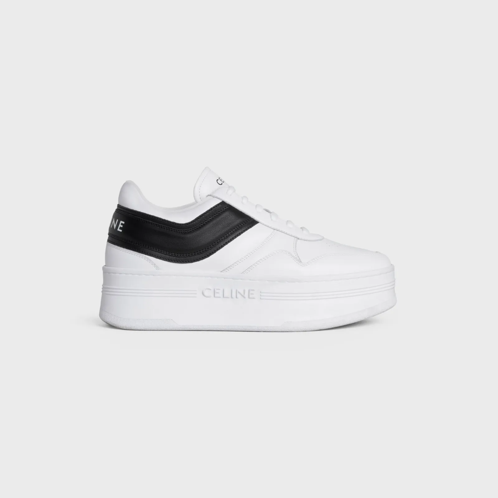 Clearance - BLOCK SNEAKERS WITH WEDGE in CALFSKIN Women Sneakers