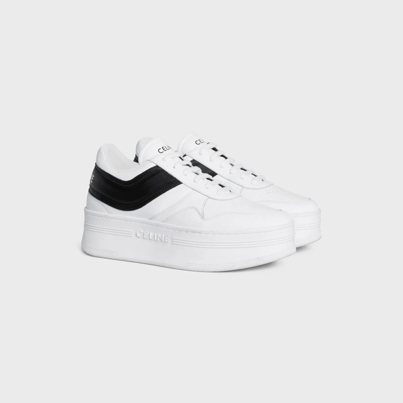 Clearance - BLOCK SNEAKERS WITH WEDGE in CALFSKIN Women Sneakers