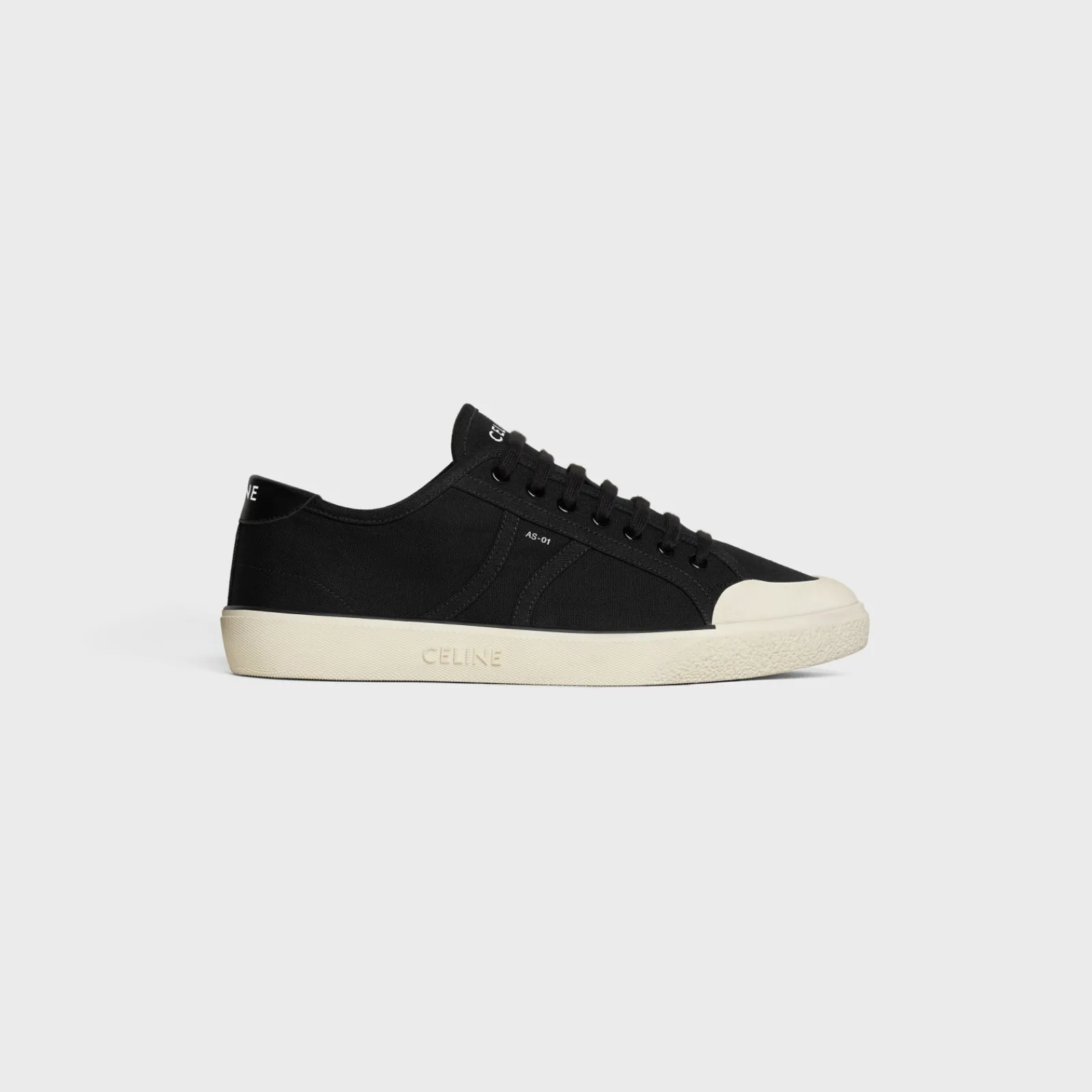 Clearance ALAN AS-01 LOW LACE-UP SNEAKER in CANVAS AND CALFSKIN Sneakers
