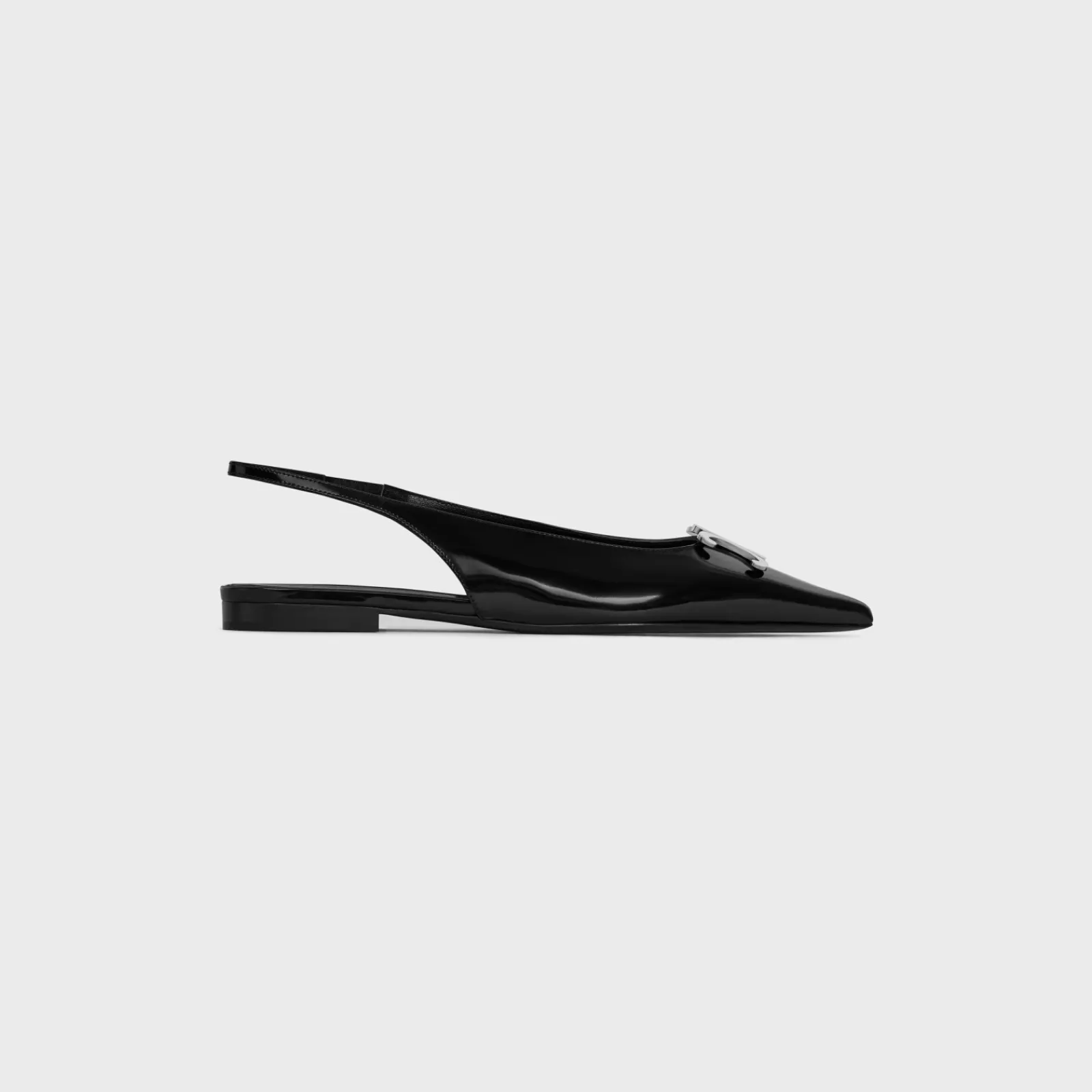 Fashion ALMA TRIOMPHE FLAT SLINGBACK in GLOSSY CALFSKIN Women Loafers And Flats
