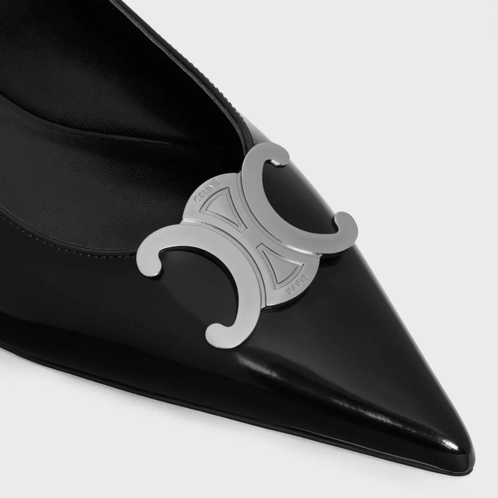 Fashion ALMA TRIOMPHE FLAT SLINGBACK in GLOSSY CALFSKIN Women Loafers And Flats