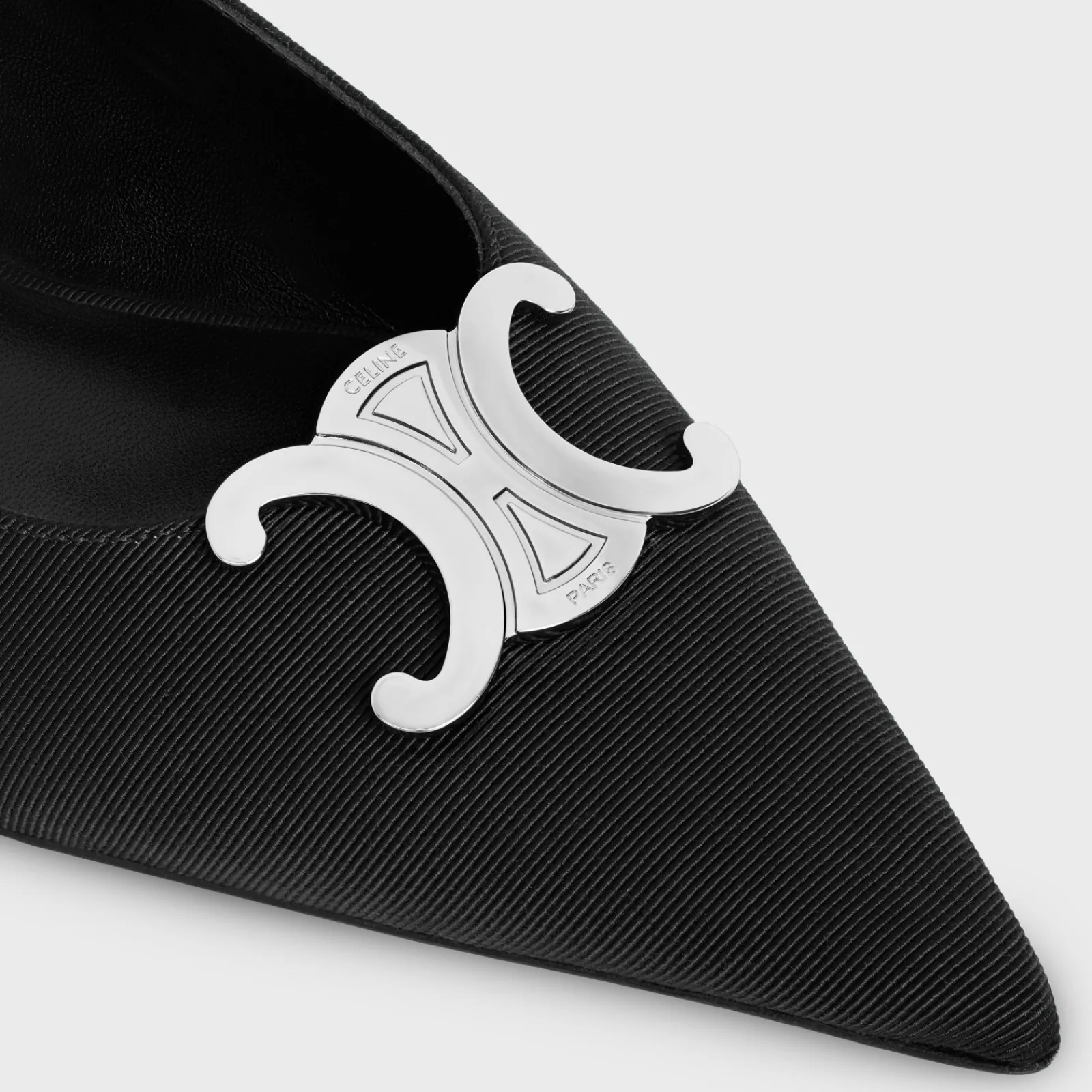 New ALMA TRIOMPHE FLAT SLINGBACK in GROS-GRAIN Women Loafers And Flats