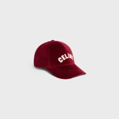 Outlet baseball cap in cotton velvet Hats And Soft Accessories