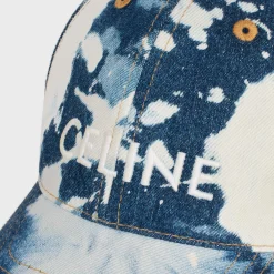 Online baseball cap in cotton and denim Hats And Soft Accessories