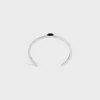 Fashion Bevelled Cuff in Onyx and Sterling Silver with Rhodium finish Bracelets & Rings