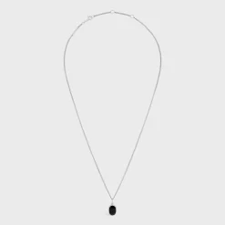 Best Bevelled Necklace in Onyx and Sterling Silver with Rhodium finish Necklaces