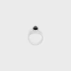 New Bevelled Signet Ring in Onyx and Sterling Silver with Rhodium finish Bracelets & Rings