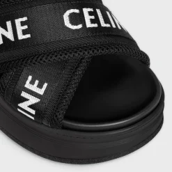 Discount BLOCK SLIDE in MESH & TEXTILE Women Sandals