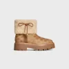 Outlet BULKY CROPPED TRIOMPHE BOOT in SUEDE STAMPED CALFSKIN AND SHEARLING Women Boots And Ankle Boots