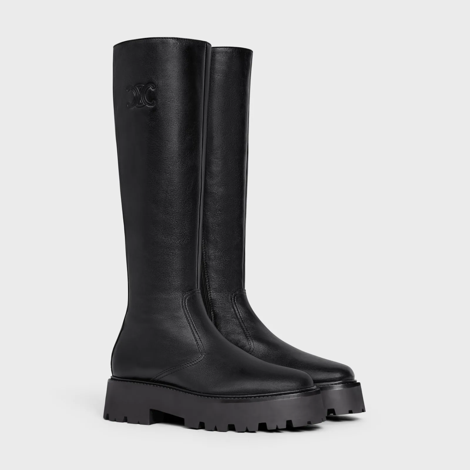 New BULKY ZIPPED BOOT in Calfskin Women Boots And Ankle Boots