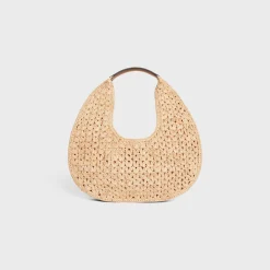 Outlet classic panier HOBO BAG in Raffia and Calfskin Women More Lines·Classic Panier | Categories·Shoulder Bags