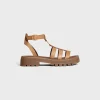 Discount CLEA TRIOMPHE GLADIATOR SANDAL in CROCODILE STAMPED CALFSKIN Women Sandals
