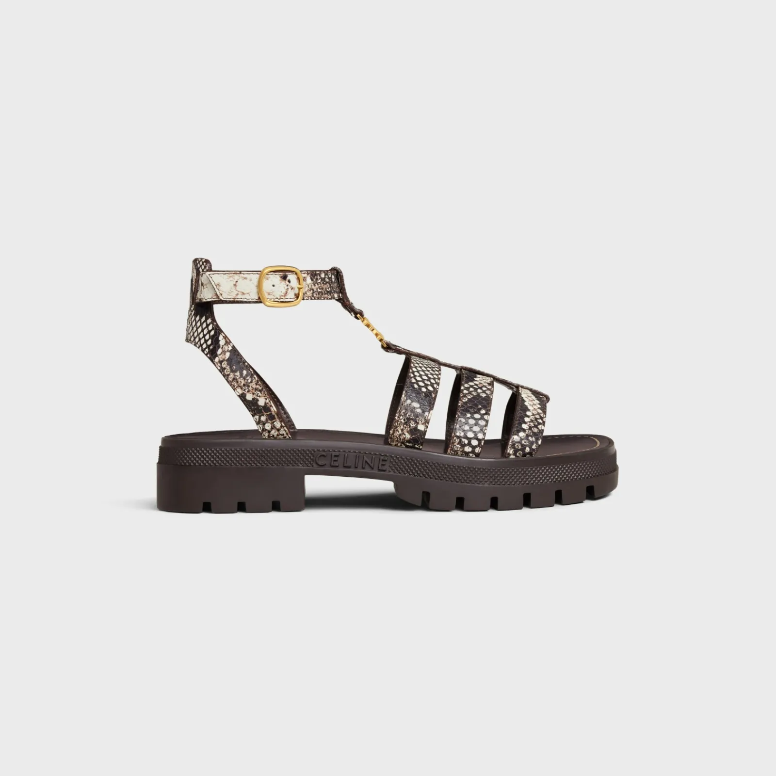 Fashion CLEA TRIOMPHE GLADIATOR SANDAL in Python Stamped Goatskin Women Sandals