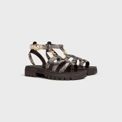 Fashion CLEA TRIOMPHE GLADIATOR SANDAL in Python Stamped Goatskin Women Sandals
