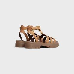 Discount CLEA TRIOMPHE GLADIATOR SANDAL in CROCODILE STAMPED CALFSKIN Women Sandals
