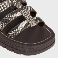 Fashion CLEA TRIOMPHE GLADIATOR SANDAL in Python Stamped Goatskin Women Sandals