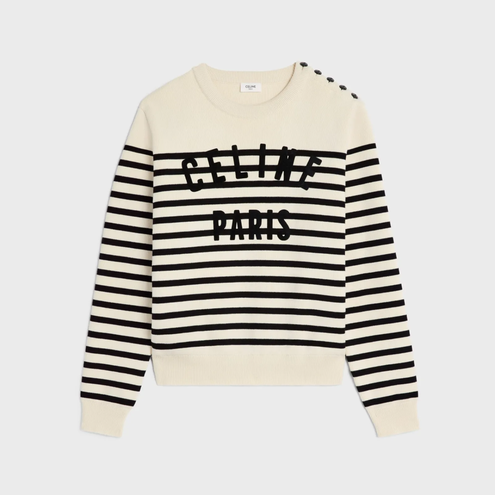 Fashion crew neck marinière sweater in cotton Knitwear