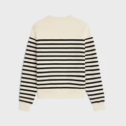 Fashion crew neck marinière sweater in cotton Knitwear