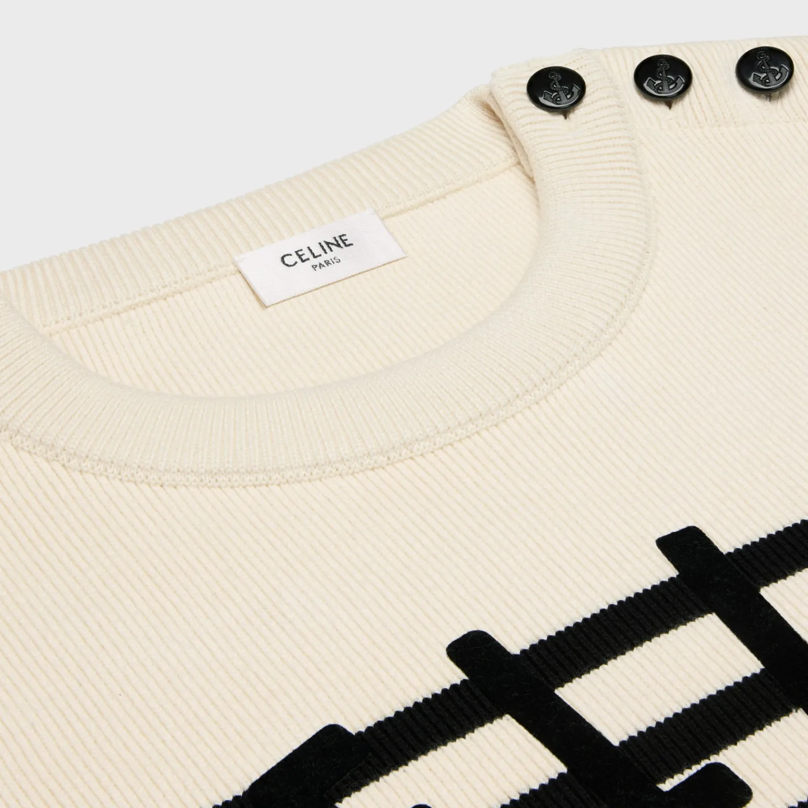 Fashion crew neck marinière sweater in cotton Knitwear