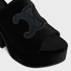 New ELENA MULE in VELVET Women Loafers And Flats | Pumps