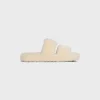Fashion FUR SLIDES TRIOMPHE in Shearling Women Loafers And Flats