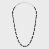 New Geometric Necklace in Brass with Old Rhodium Finish and Strass Necklaces