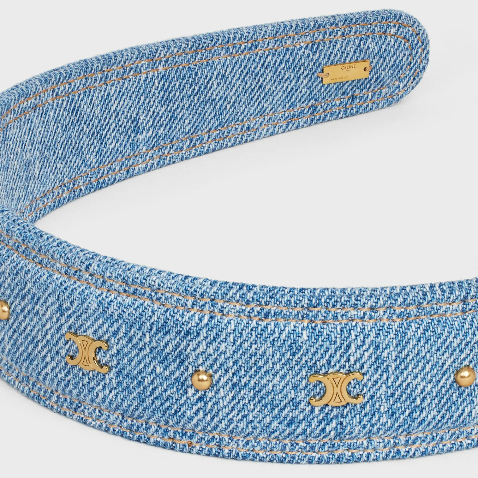 Outlet Headband in Cotton and Brass with Gold Finish Women Hair Accessories
