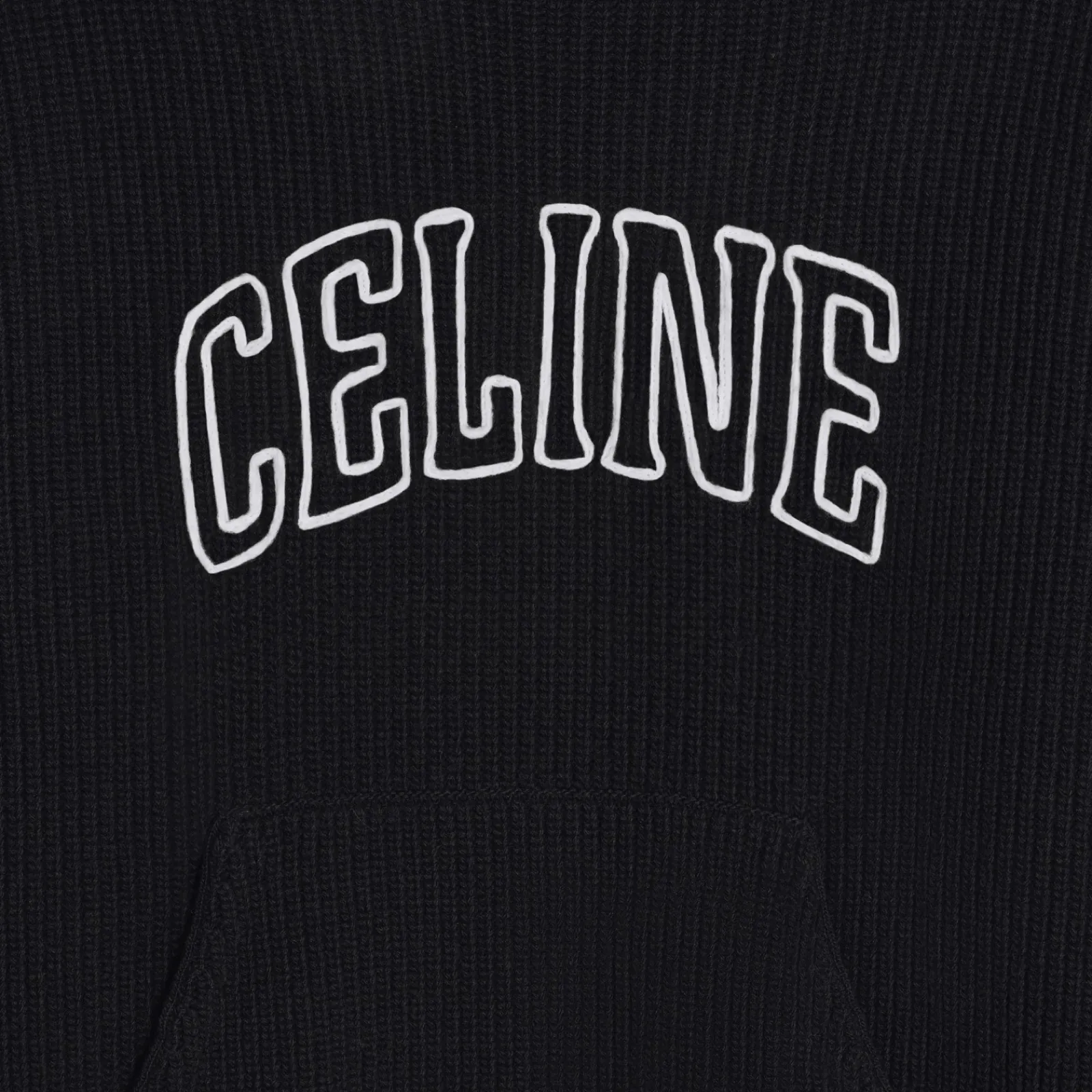 Hot hooded sweater in ribbed wool Knitwear