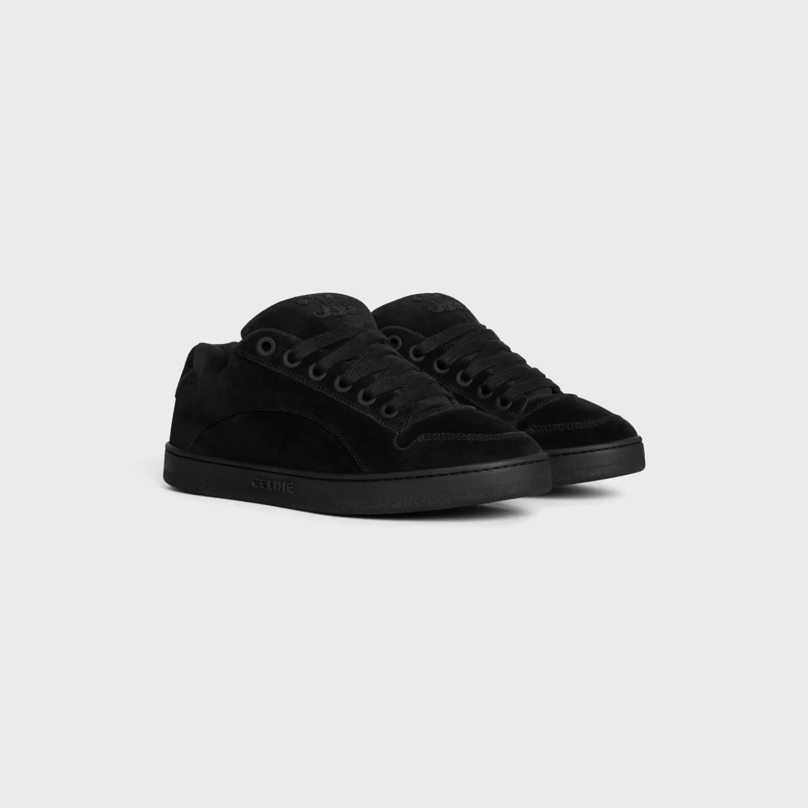 Clearance HUNTINGTON LOW LACE-UP SNEAKER in SUEDE CALFSKIN AND MESH Sneakers