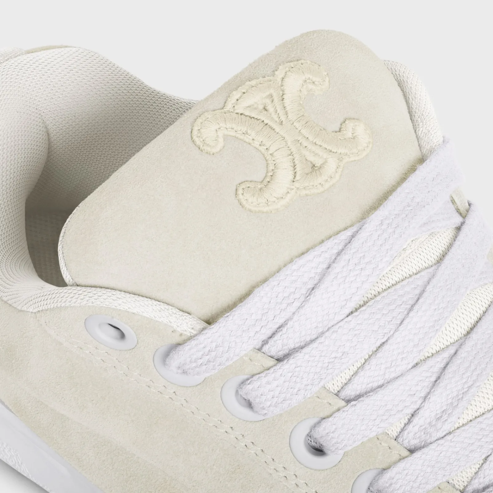 Online HUNTINGTON LOW LACE-UP SNEAKER in SUEDE CALFSKIN AND MESH Sneakers