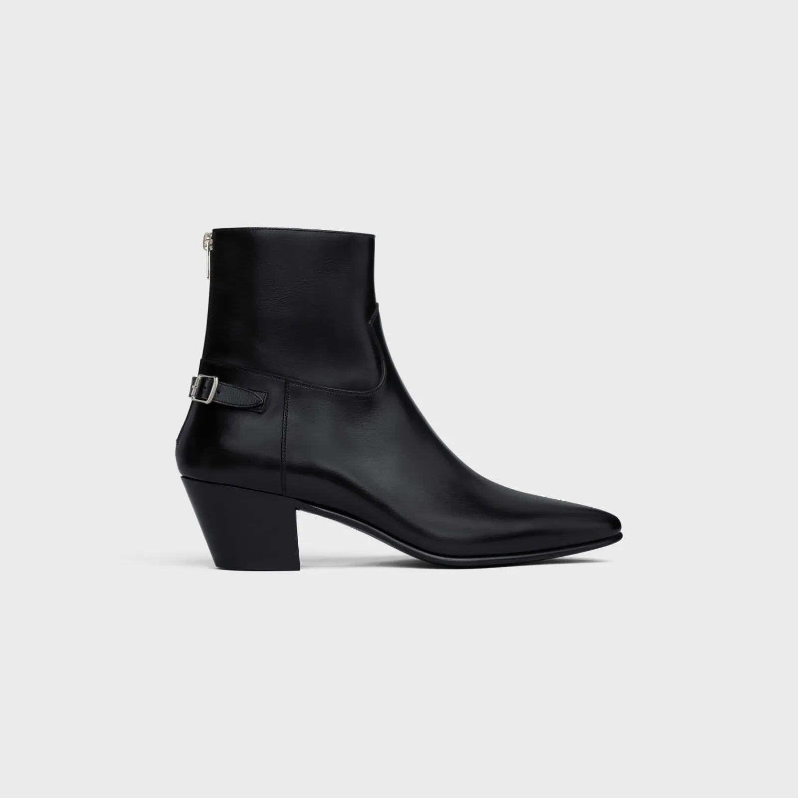 Fashion JACNO BACK BUCKLE ZIPPED BOOT in Shiny calfskin Boots