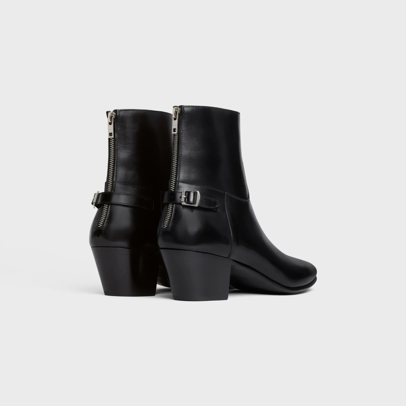 Fashion JACNO BACK BUCKLE ZIPPED BOOT in Shiny calfskin Boots