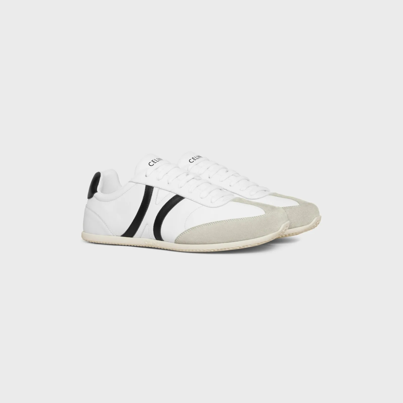Fashion JOGGER LOW LACE-UP SNEAKER WITH TRIOMPHE in CALFSKIN AND SUEDE CALFSKIN Sneakers
