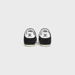 Fashion JOGGER LOW LACE-UP SNEAKER WITH TRIOMPHE in SUEDE CALFSKIN AND CALFSKIN Women Sneakers