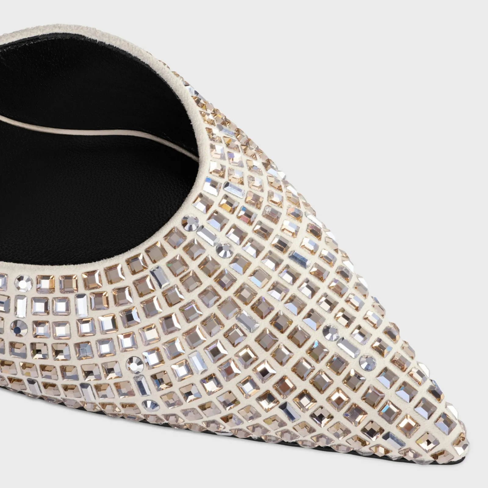 Best KITTEN STRAP PUMP in SUEDE GOATSKIN WITH STRASS & LAMBSKIN Women Pumps