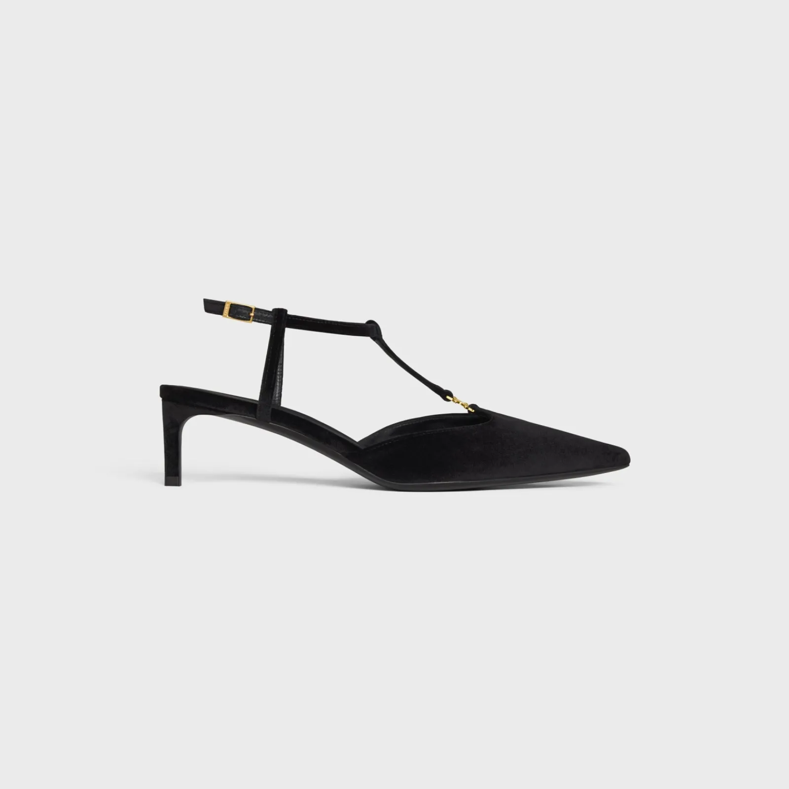 New KITTEN T-BAR STRAP PUMP in VELVET Women Pumps